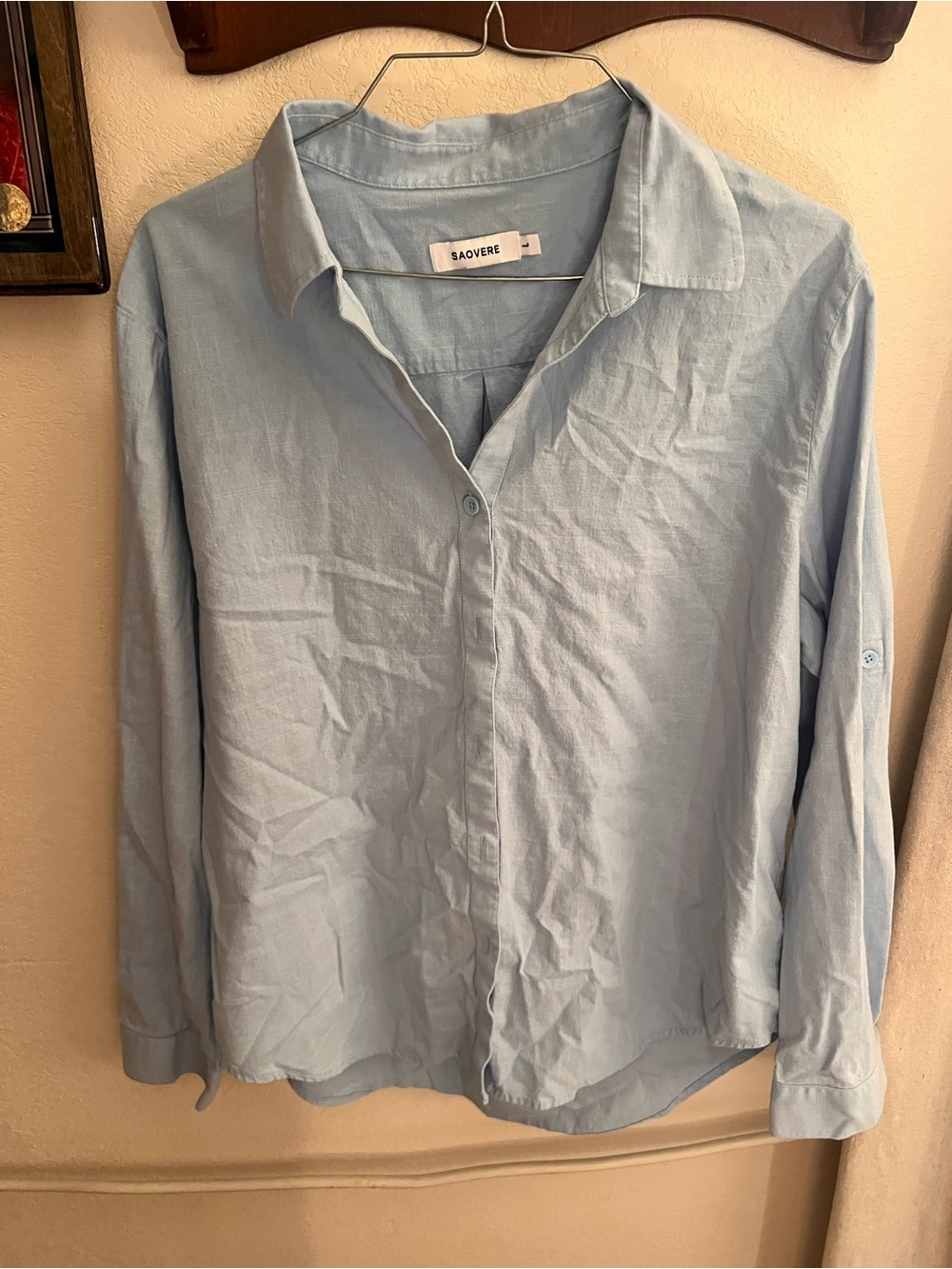 Lightweight Men's Button-Up Shirt in Light Blue - Picture 1 of 2
